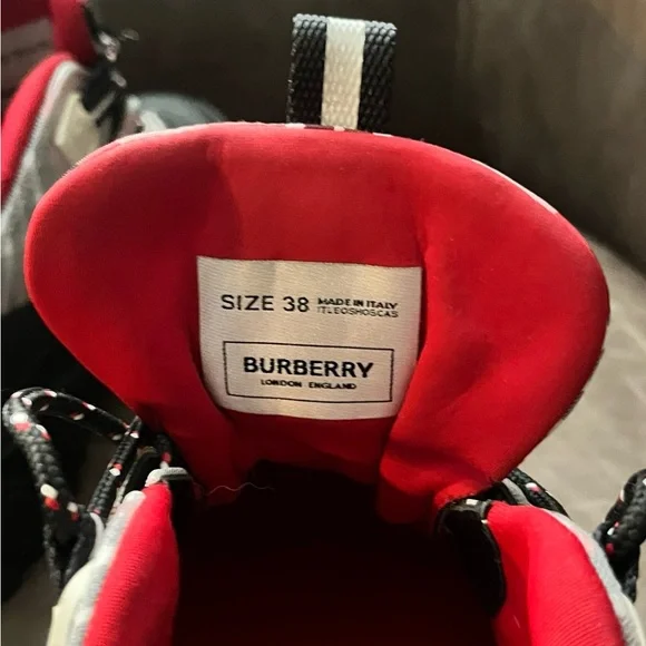 Stylish Plaid Sneakers with Red Accents - Picture 8 of 10